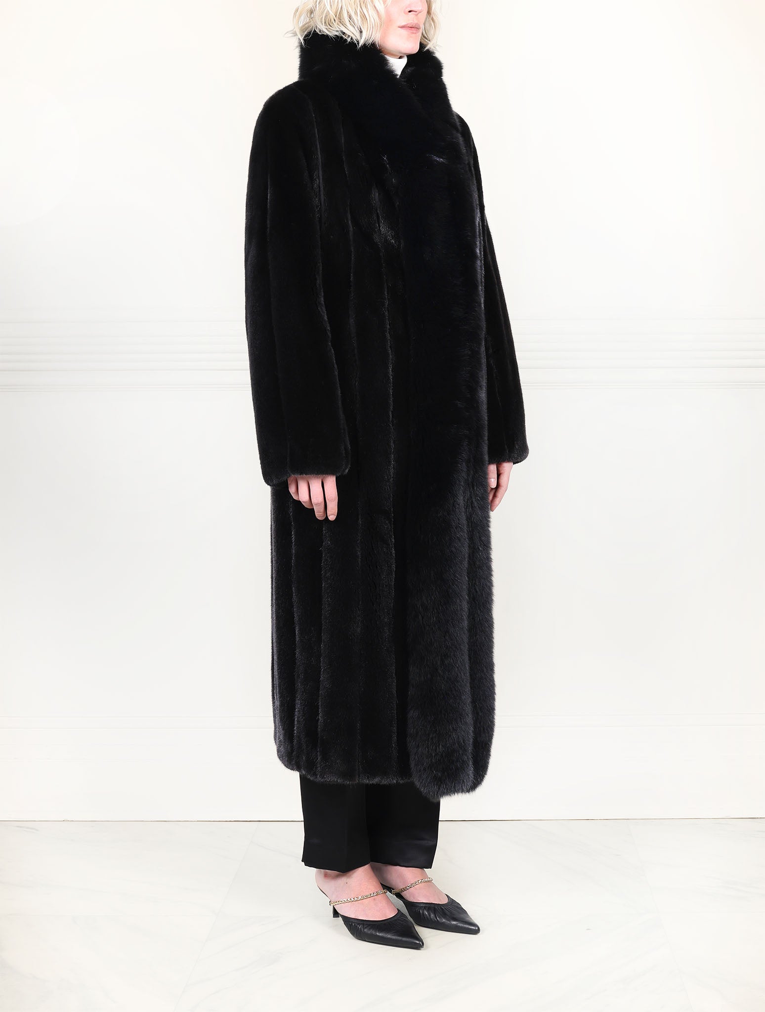 The Cleopatra Mink Coat With Fox Trim