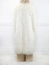 The Cleopatra White Shearling Coat