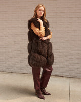 The Plush Chevron Shearling Vest