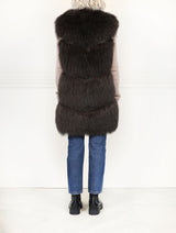 The Plush Chevron Shearling Vest