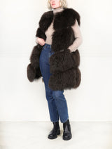 The Plush Chevron Shearling Vest