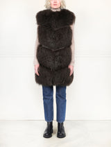 The Plush Chevron Shearling Vest