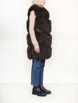 The Plush Chevron Shearling Vest