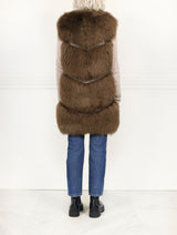 The Plush Chevron Shearling Vest