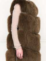 The Plush Chevron Shearling Vest