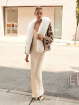 The Shireen Upcycled Lynx Fur Jacket with Fox Trim