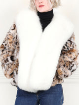 The Shireen Upcycled Lynx Fur Jacket with Fox Trim