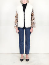 The Shireen Upcycled Lynx Fur Jacket with Fox Trim