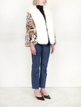 The Shireen Upcycled Lynx Fur Jacket with Fox Trim