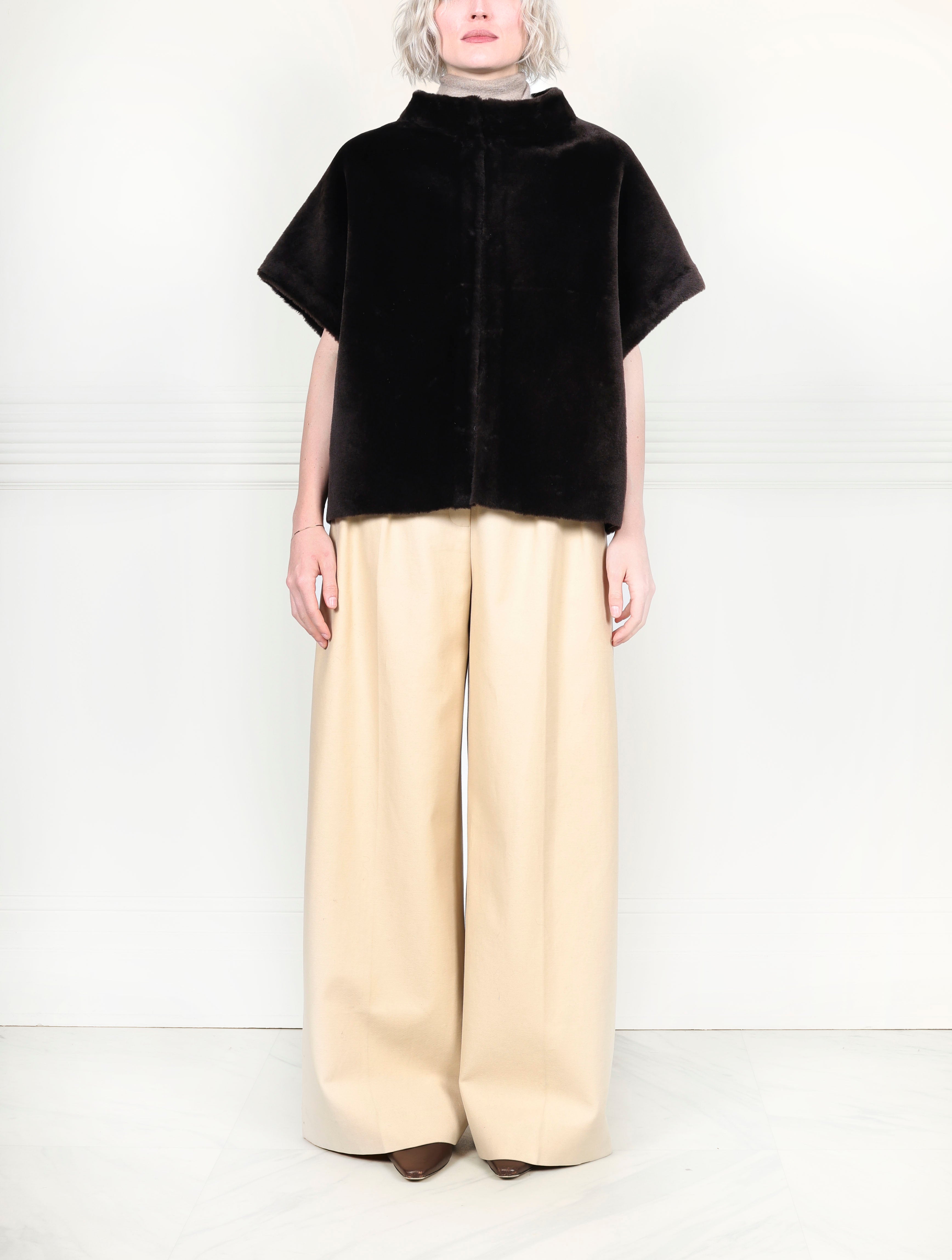 Shearling Cocoon Vest