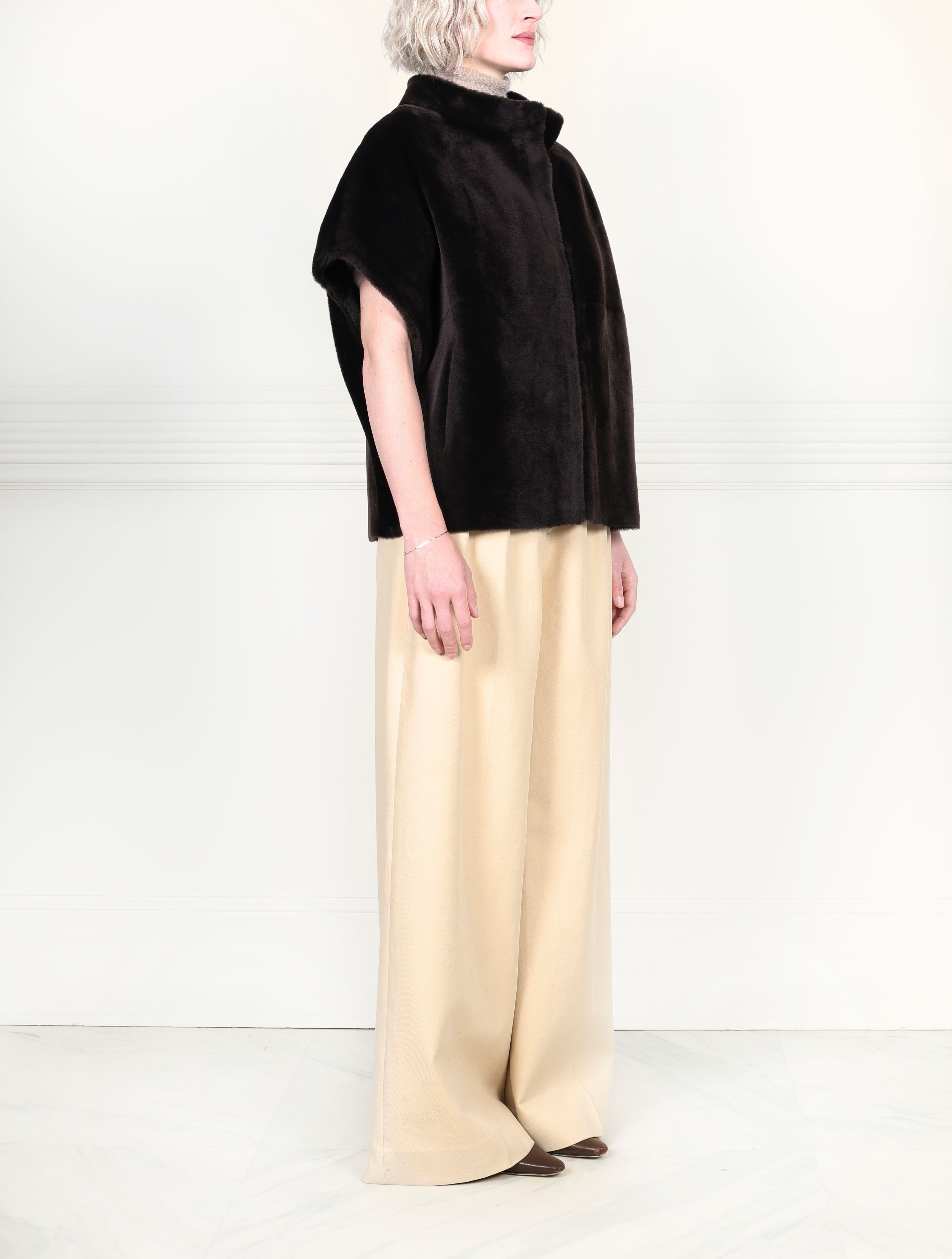 Shearling Cocoon Vest
