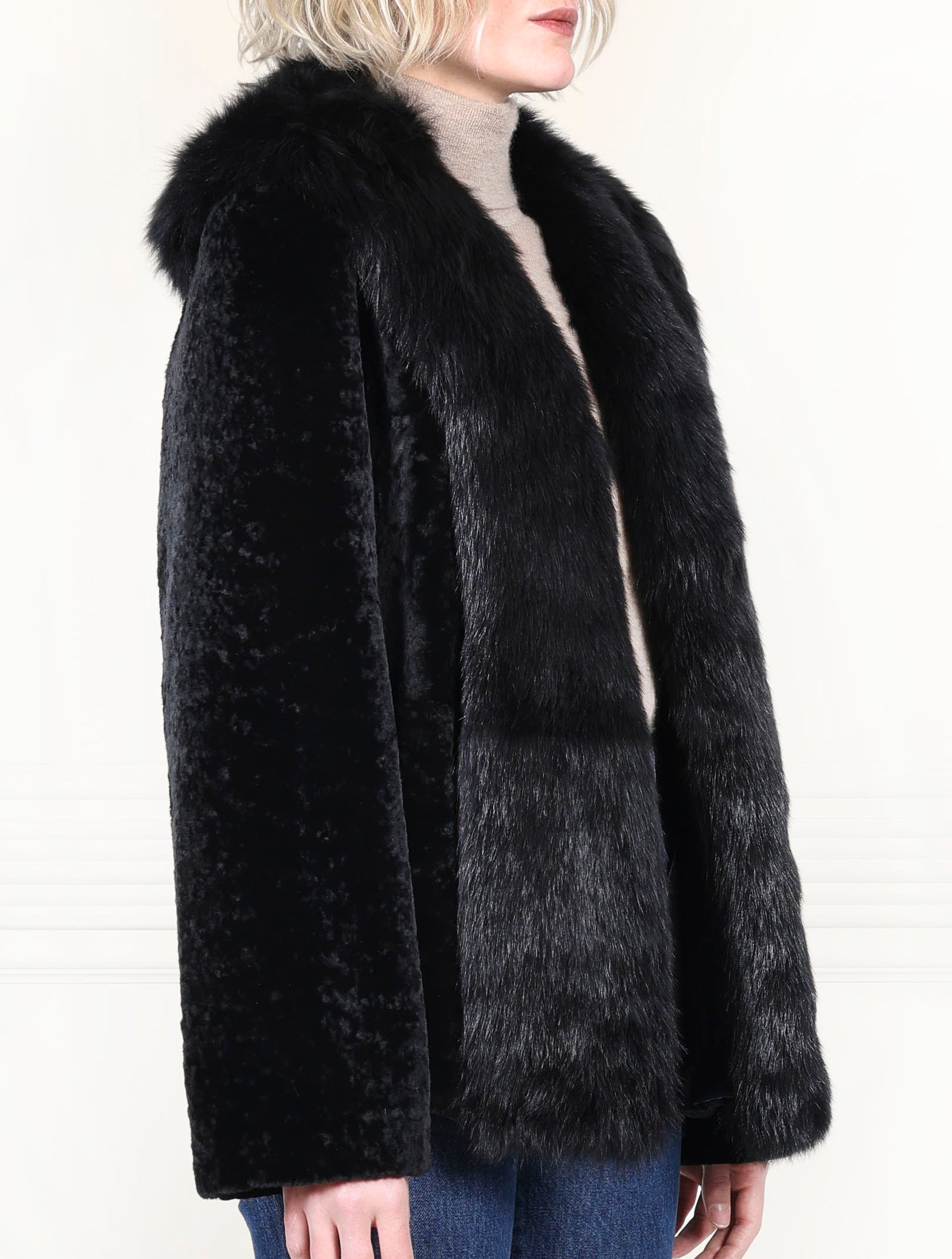 The Alessia Shearling Jacket with Toscana Shearling Tuxedo