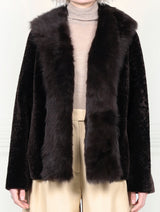 The Alessia Shearling Jacket with Toscana Shearling Tuxedo