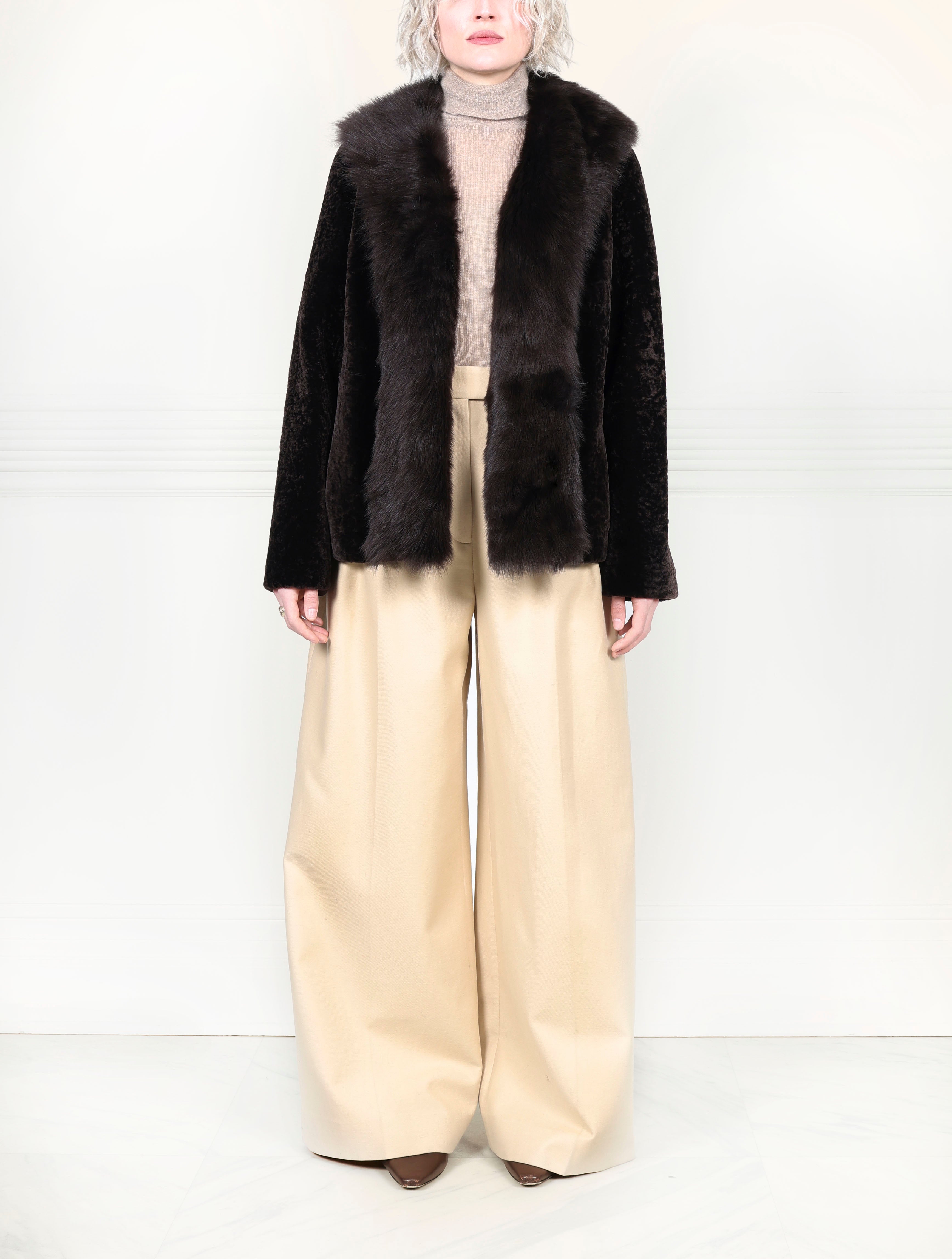 The Alessia Shearling Jacket with Toscana Shearling Tuxedo