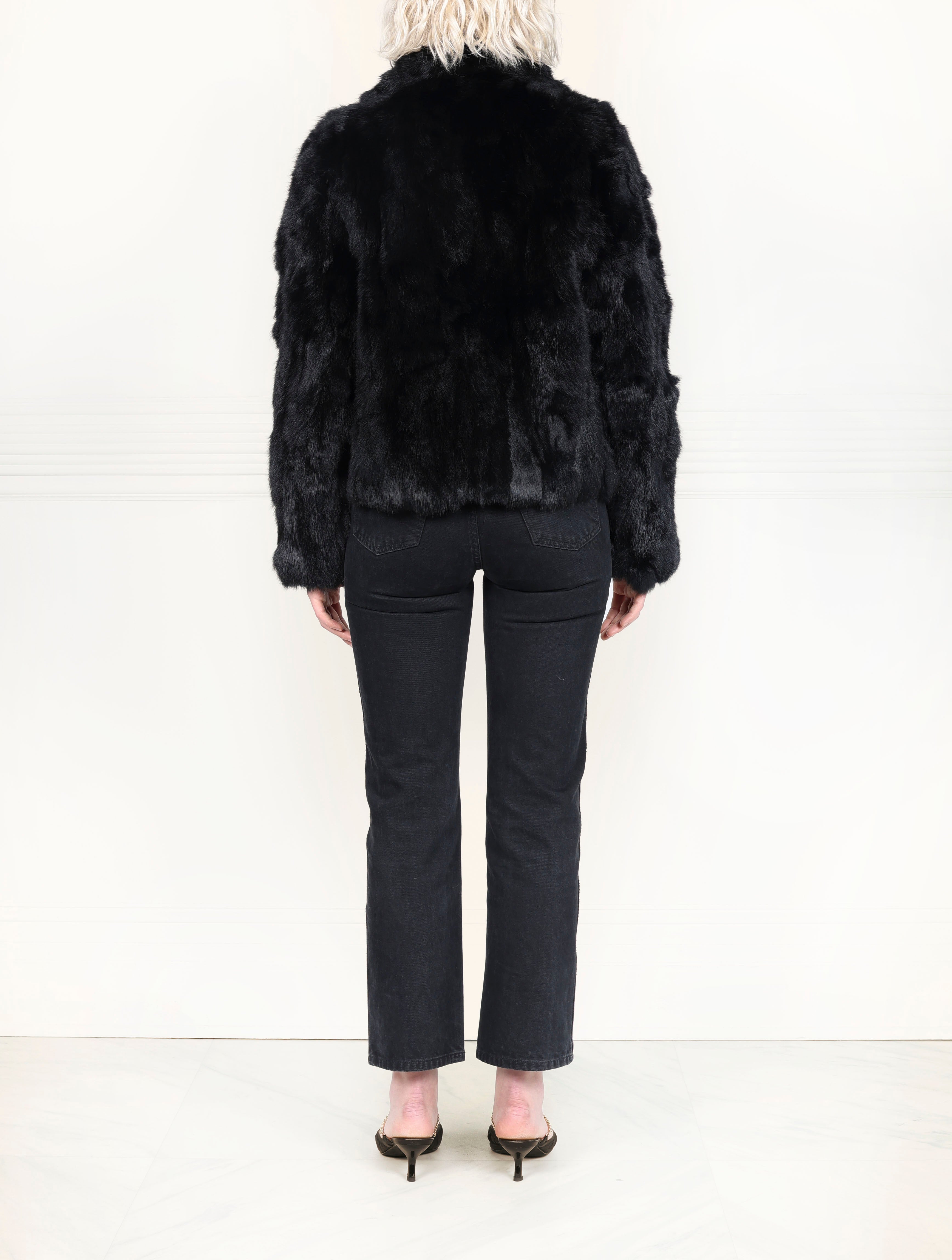 The Estelle Fur Jacket in Upcycled Rabbit