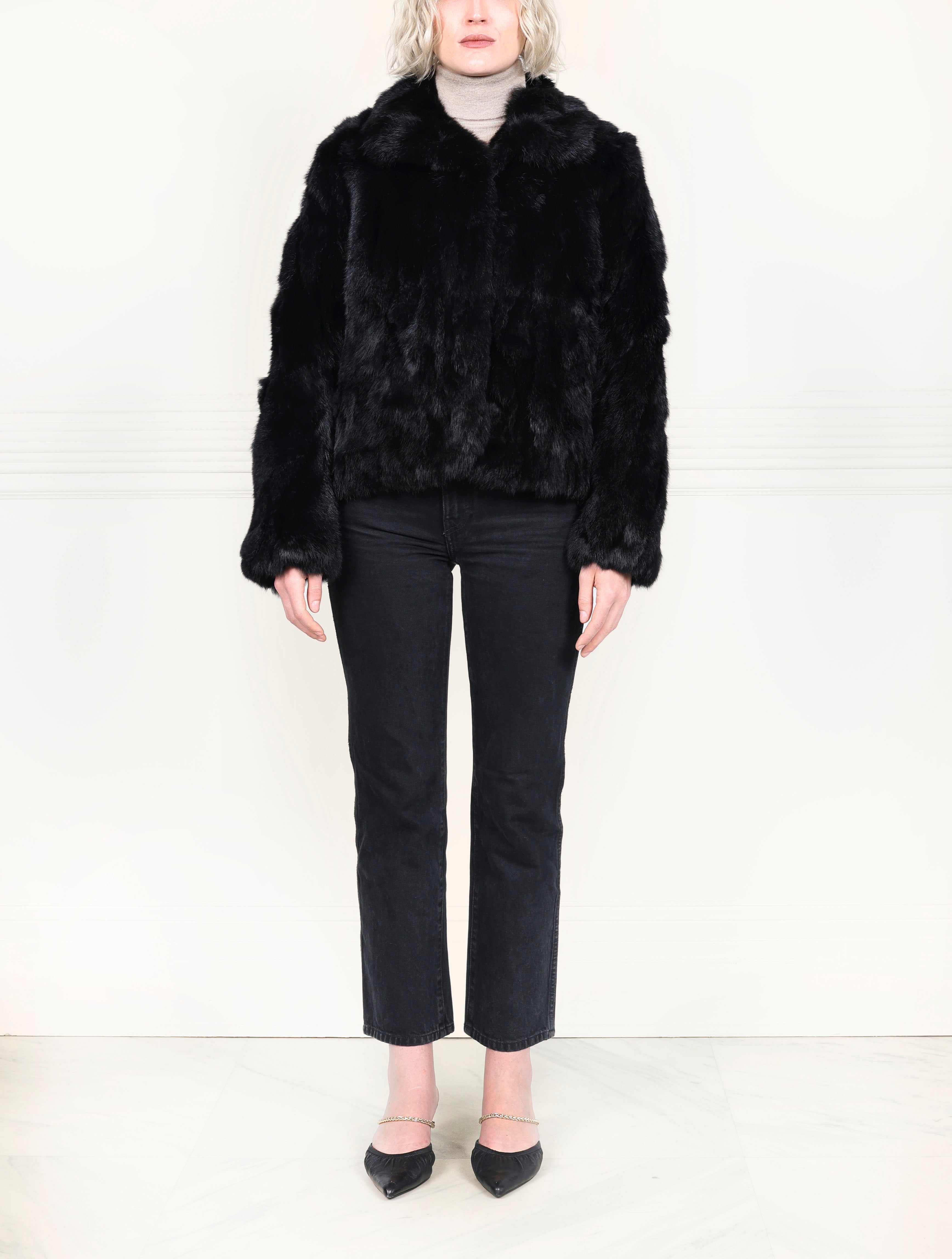 The Estelle Fur Jacket in Upcycled Rabbit