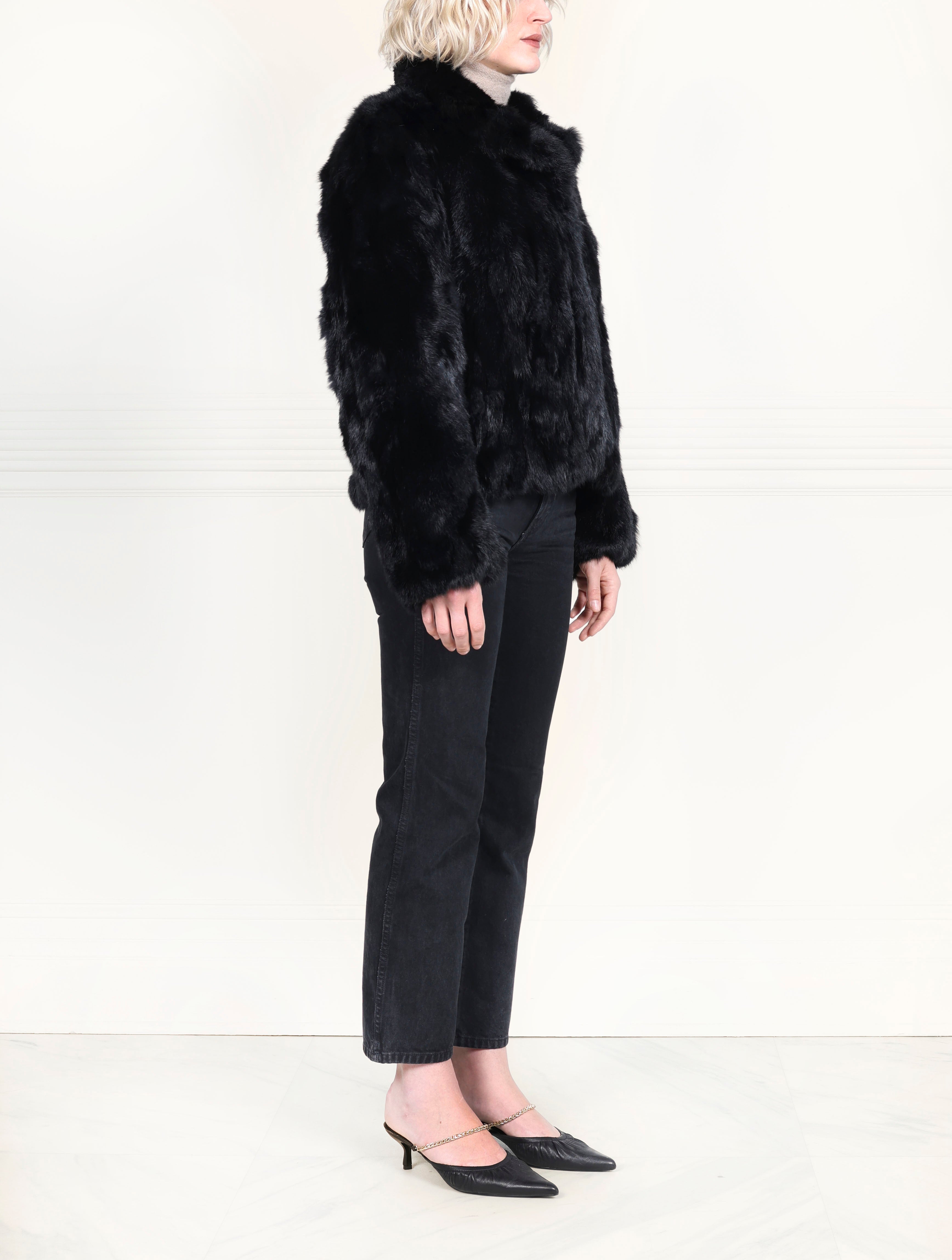 The Estelle Fur Jacket in Upcycled Rabbit
