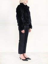 The Estelle Fur Jacket in Upcycled Rabbit