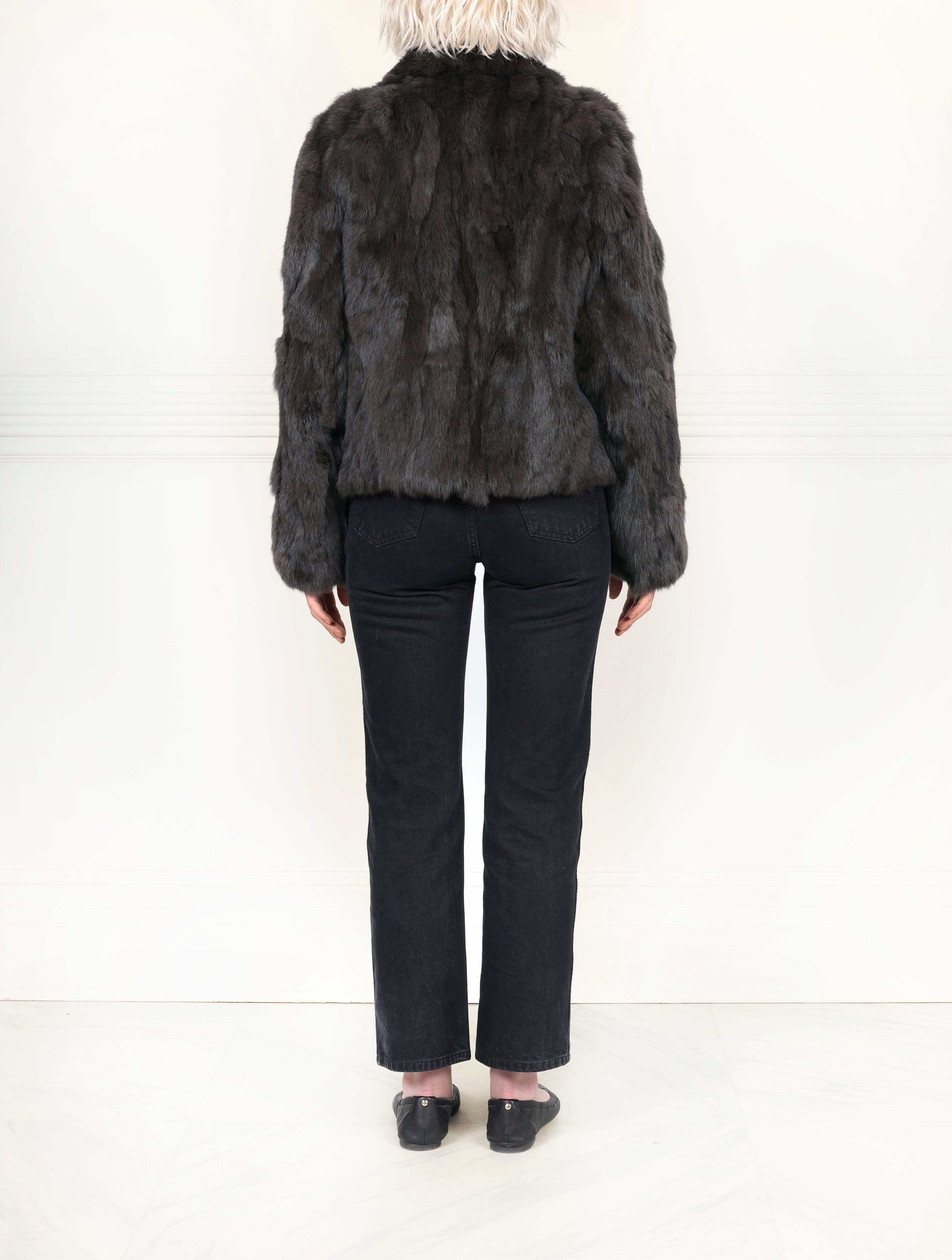 The Estelle Fur Jacket in Upcycled Rabbit