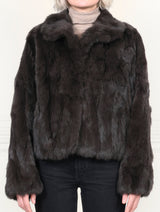 The Estelle Fur Jacket in Upcycled Rabbit