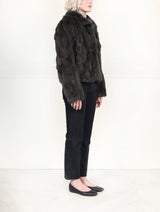 The Estelle Fur Jacket in Upcycled Rabbit