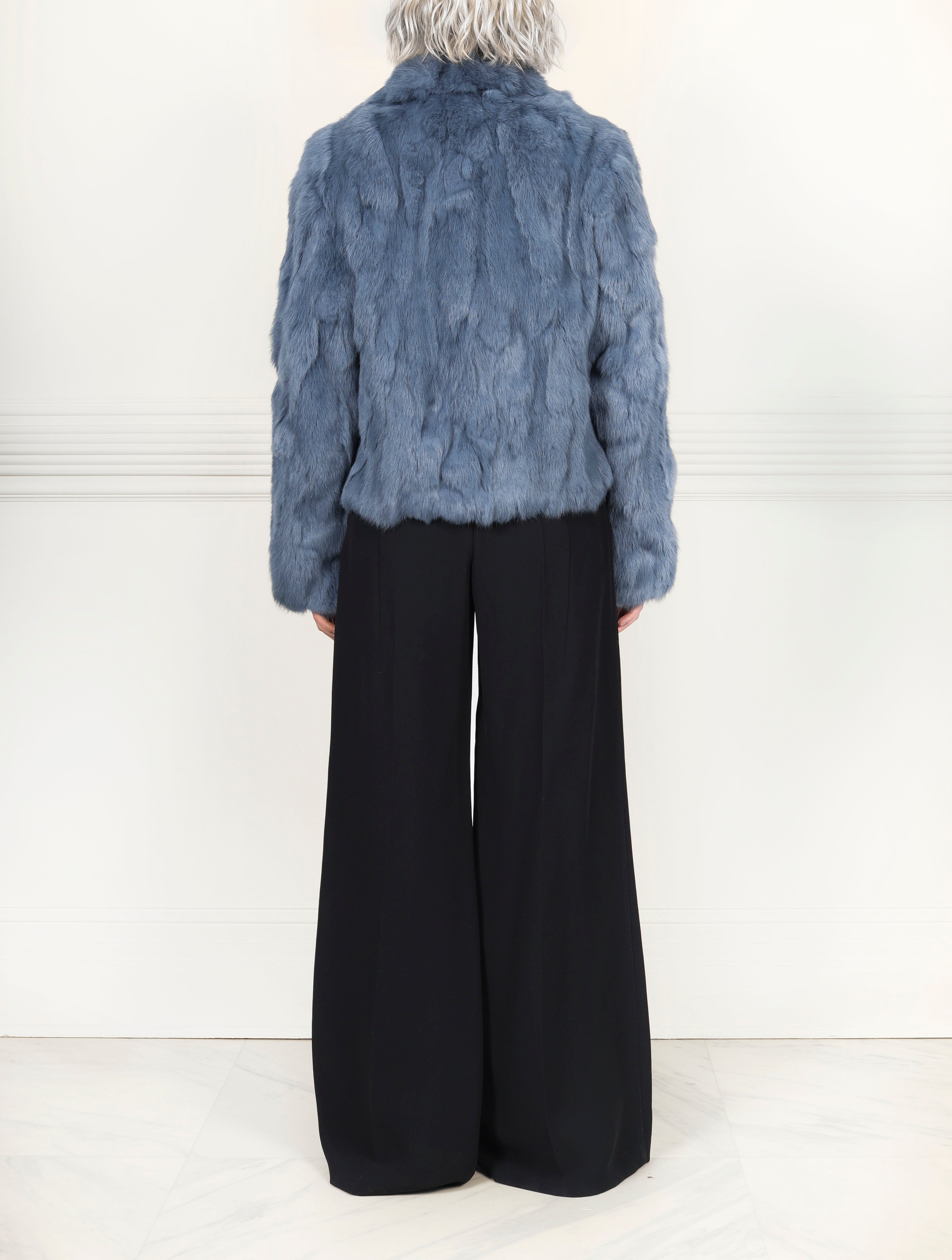 The Estelle Fur Jacket in Upcycled Rabbit