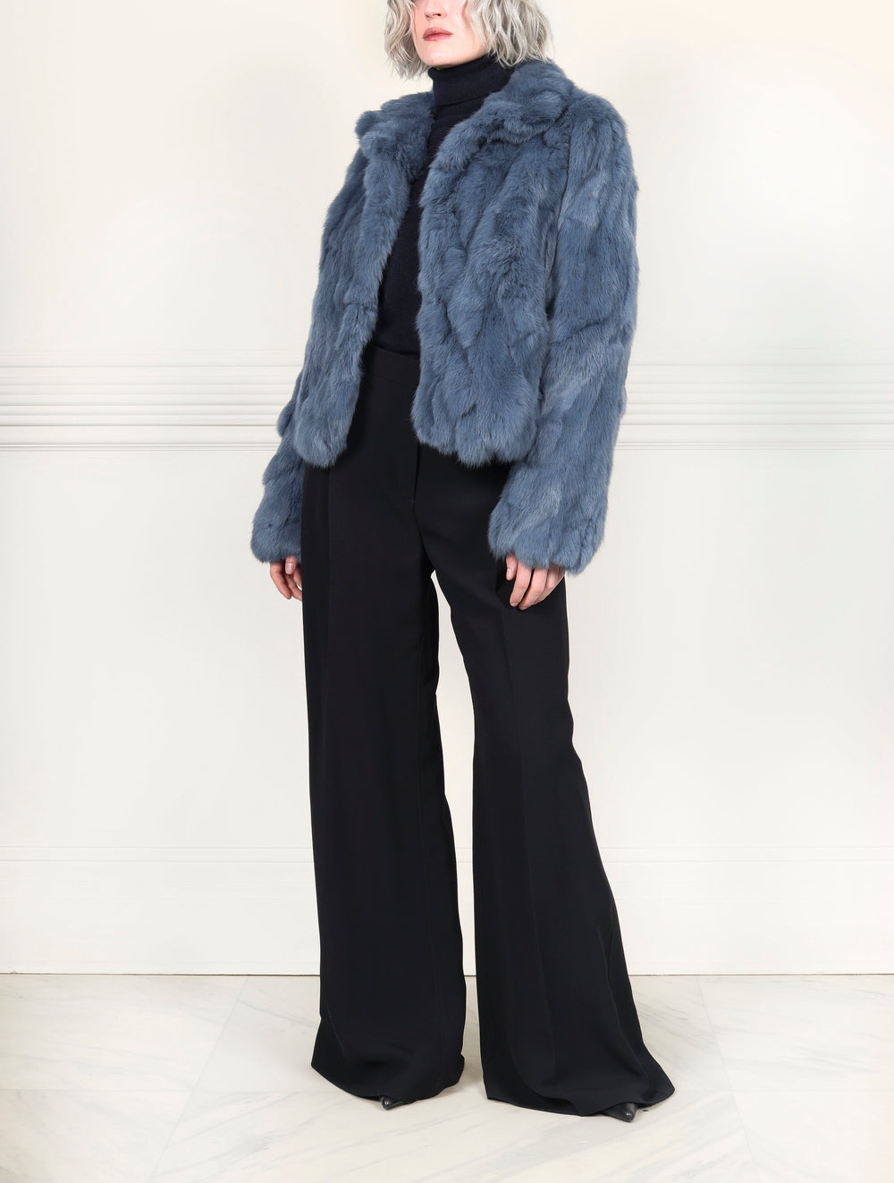 The Estelle Fur Jacket in Upcycled Rabbit