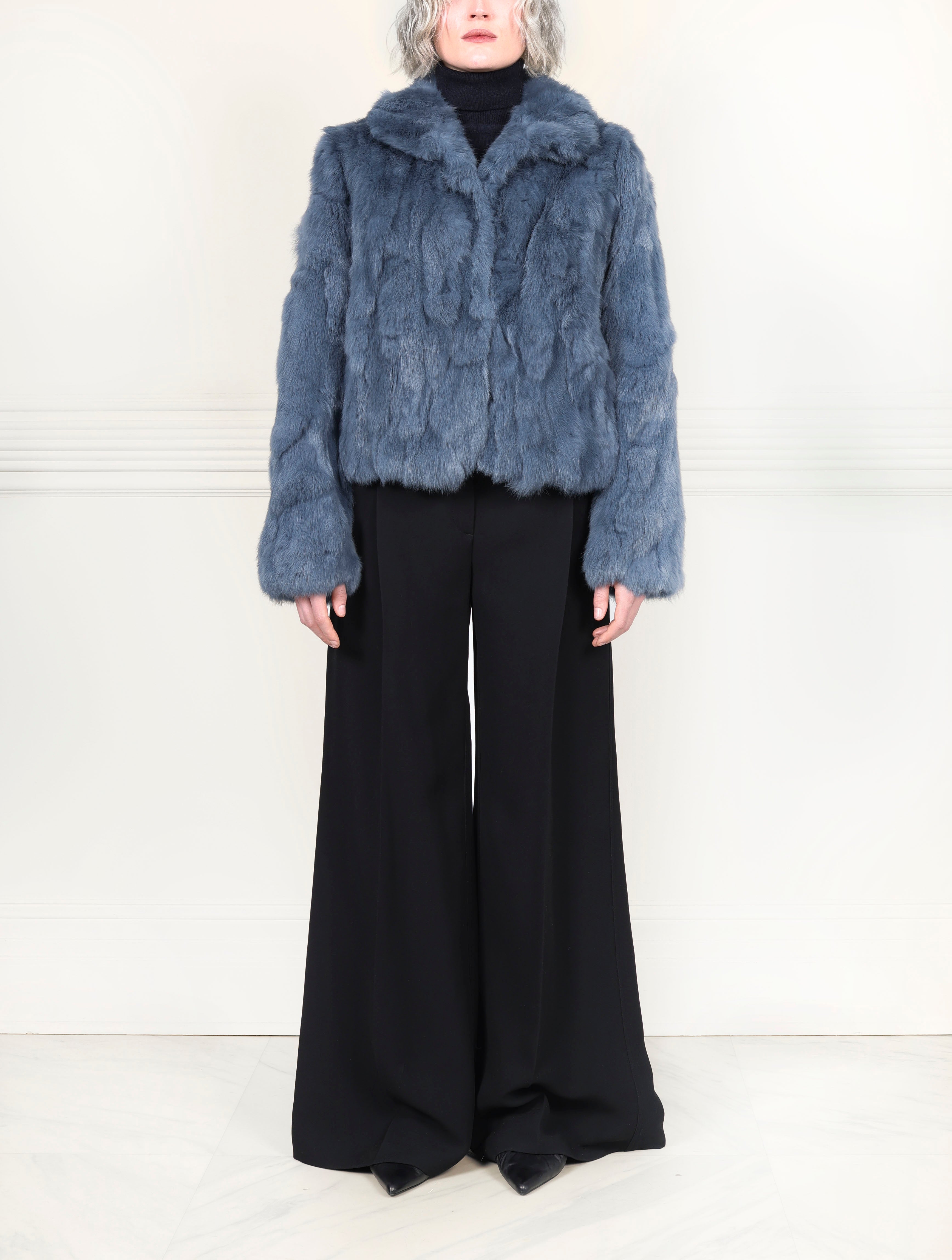 The Estelle Fur Jacket in Upcycled Rabbit