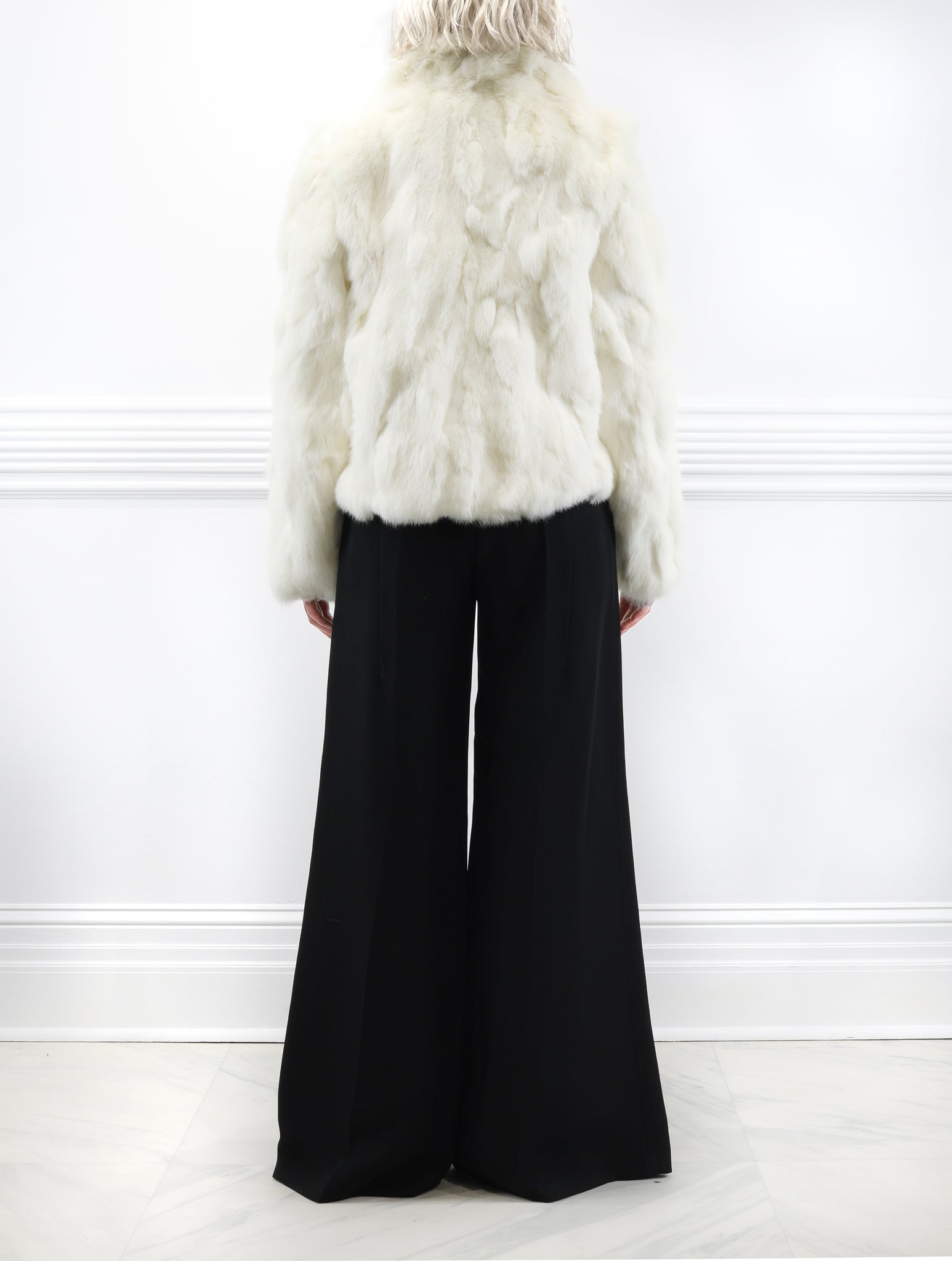 The Estelle Fur Jacket in Upcycled Rabbit