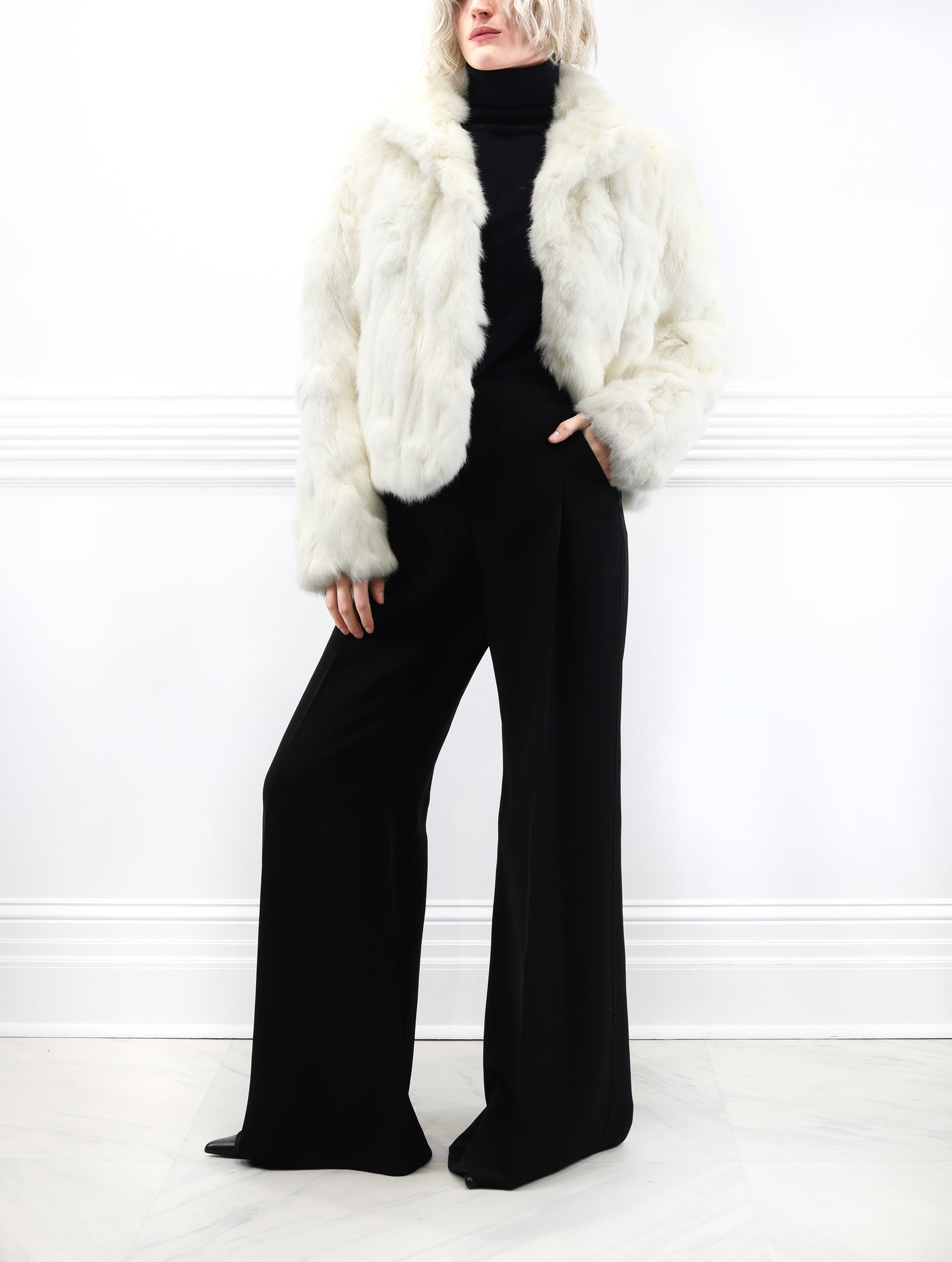 The Estelle Fur Jacket in Upcycled Rabbit