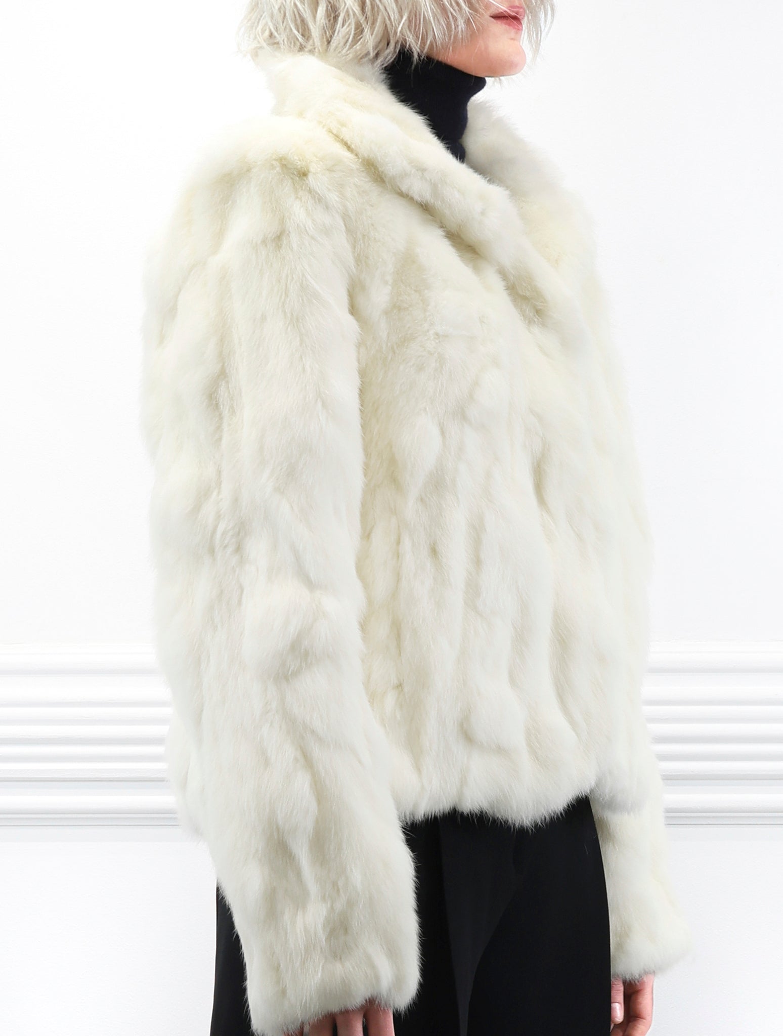 The Estelle Fur Jacket in Upcycled Rabbit