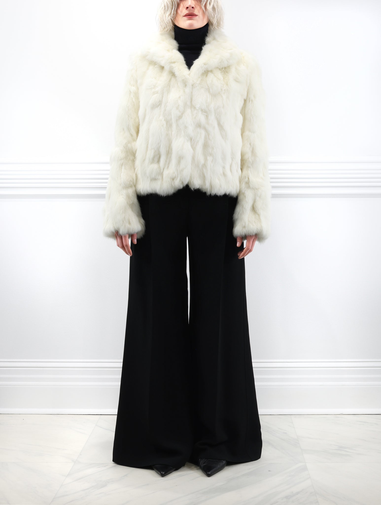 The Estelle Fur Jacket in Upcycled Rabbit