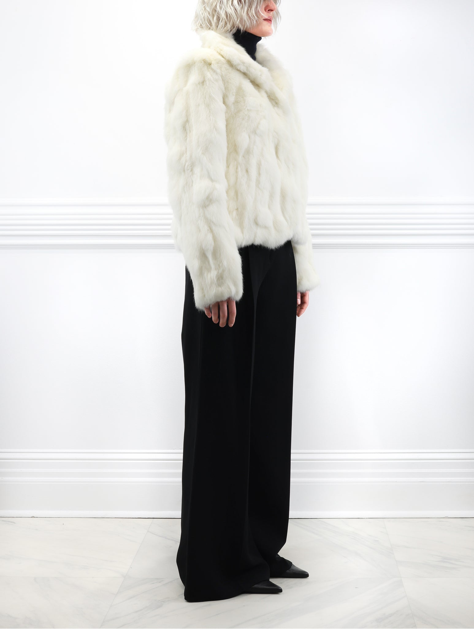 The Estelle Fur Jacket in Upcycled Rabbit