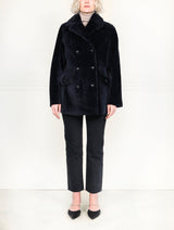 The Mimi Shearling Peacoat