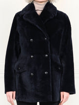 The Mimi Shearling Peacoat
