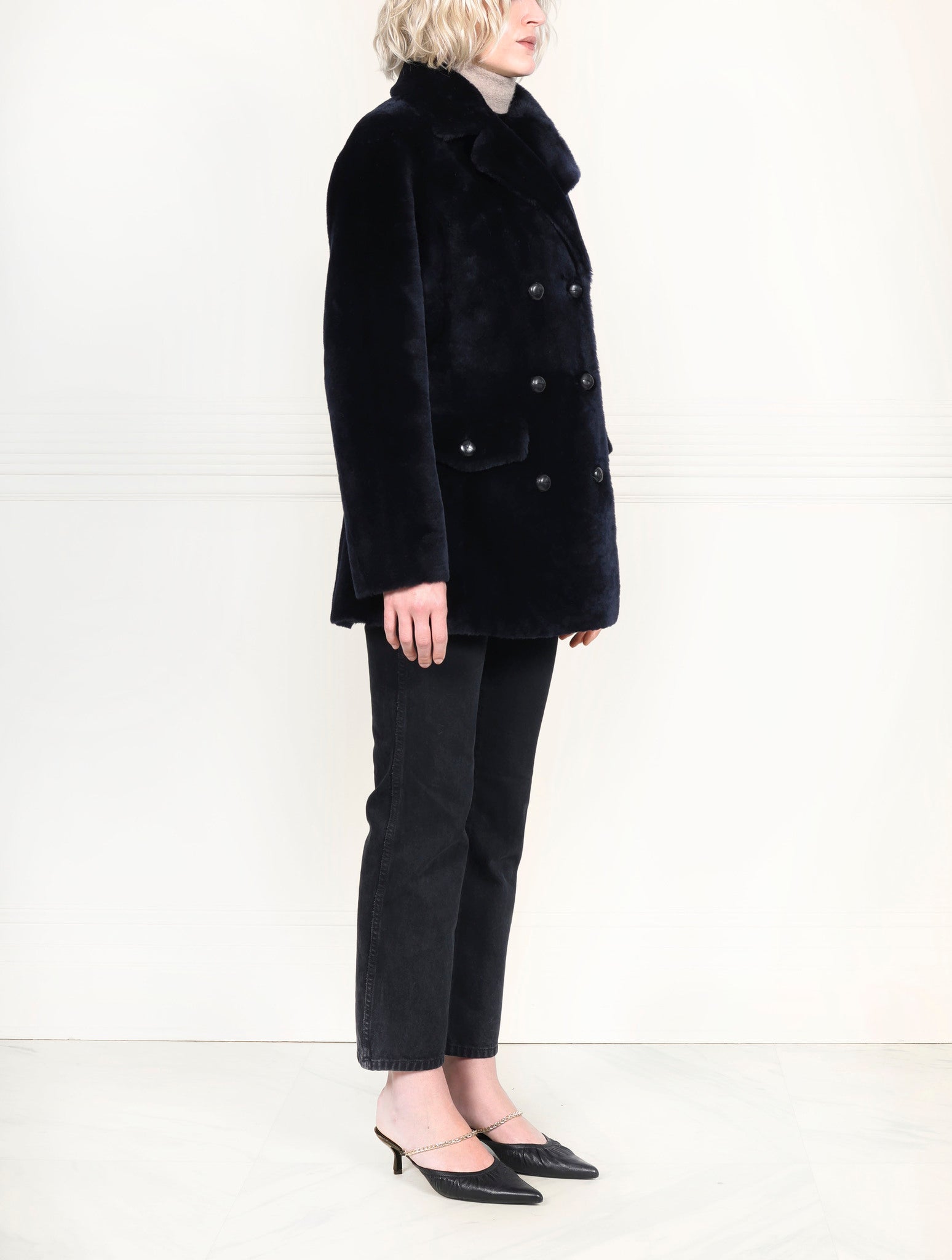 The Mimi Shearling Peacoat