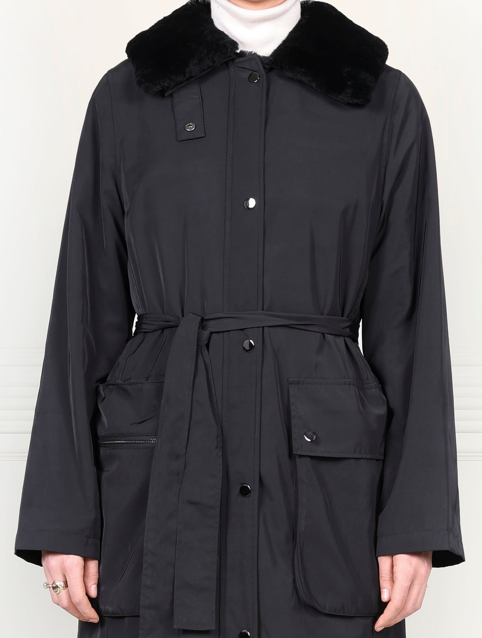 The Gloria Fur Lined Raincoat