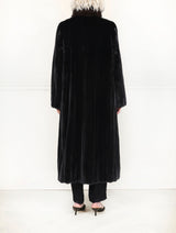 The Lenora Mink Fur Coat with Sable Trim