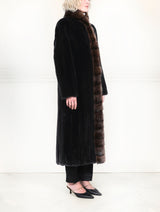 The Lenora Mink Fur Coat with Sable Trim