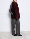 Merino Shearling Vest with Curly Lamb Tuxedo
