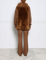 Merino Shearling Vest with Curly Lamb Tuxedo