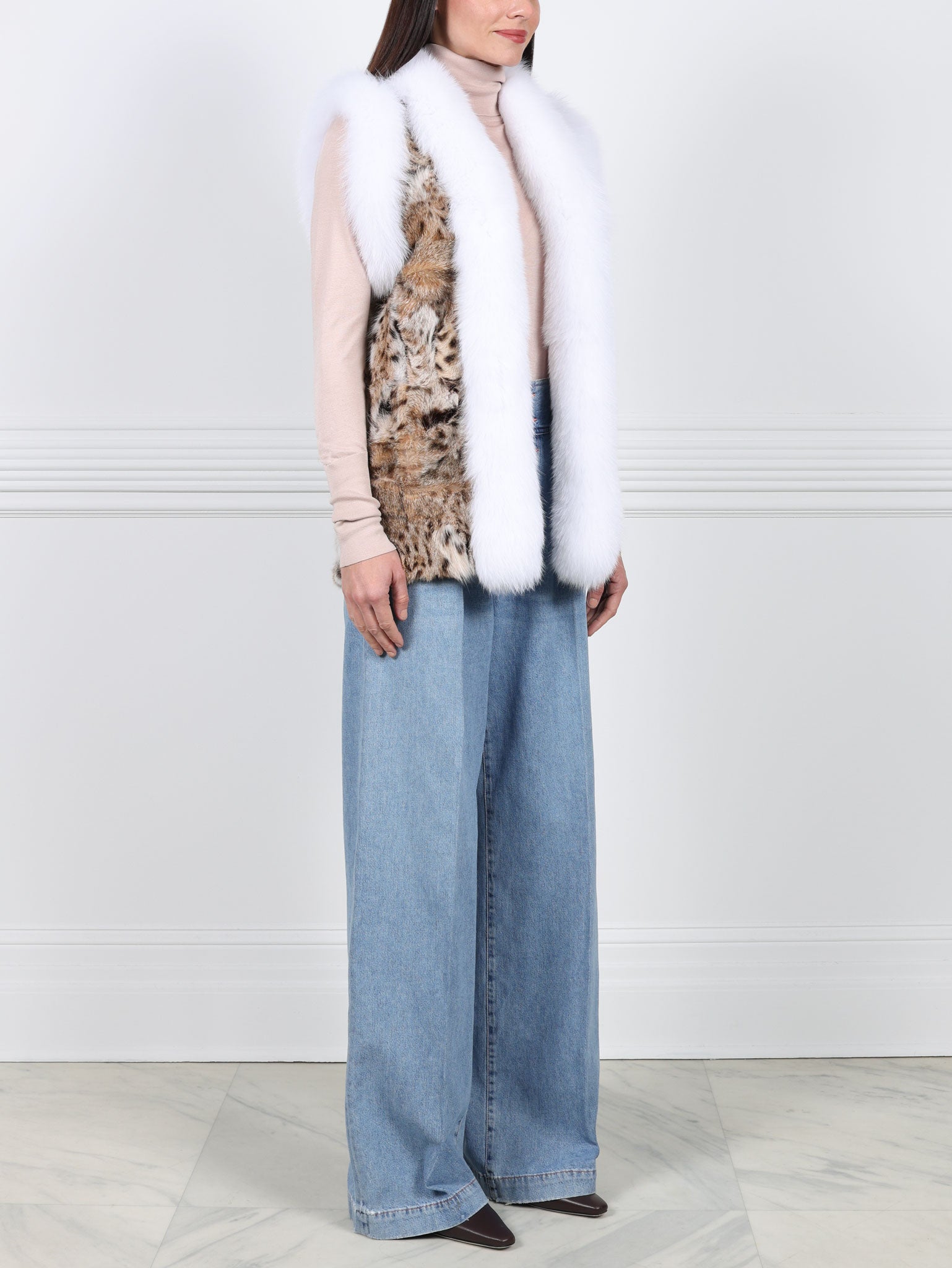 The Upcycled Spotted Fur Vest