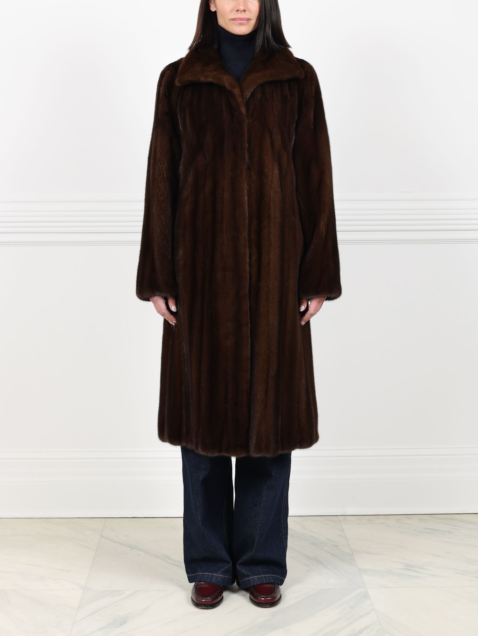 Mahogany Mink Fur Coat