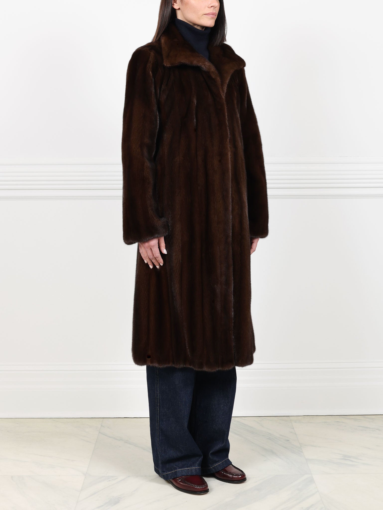 Mahogany Mink Fur Coat