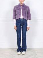 The Alora Mink Jacket in Lavender