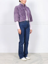 The Alora Mink Jacket in Lavender
