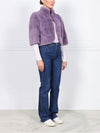 The Alora Mink Jacket in Lavender