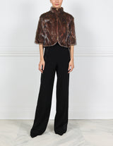 Upcycled Mink Fur Jacket in Mahogany