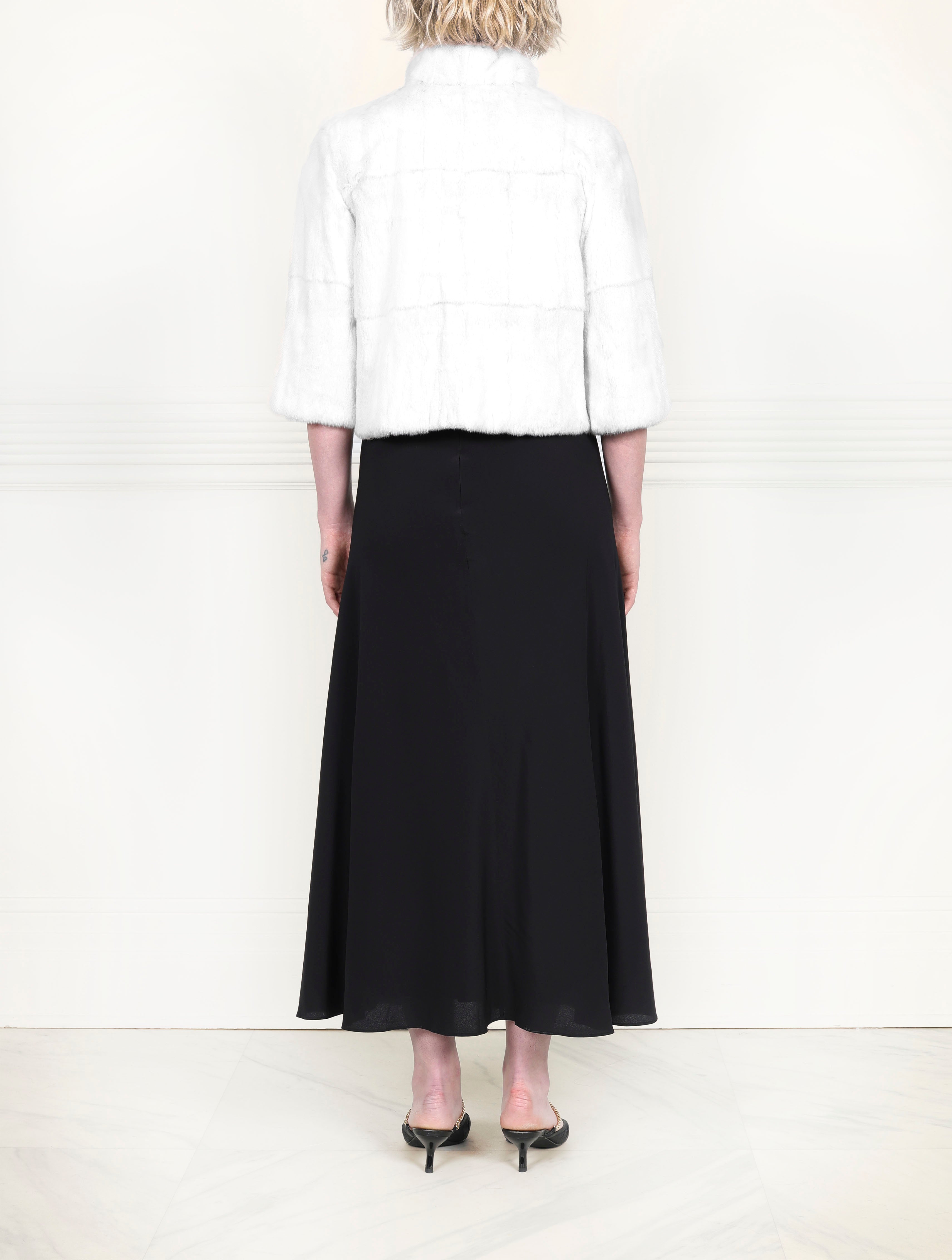 The Alora Jacket in White Ermine