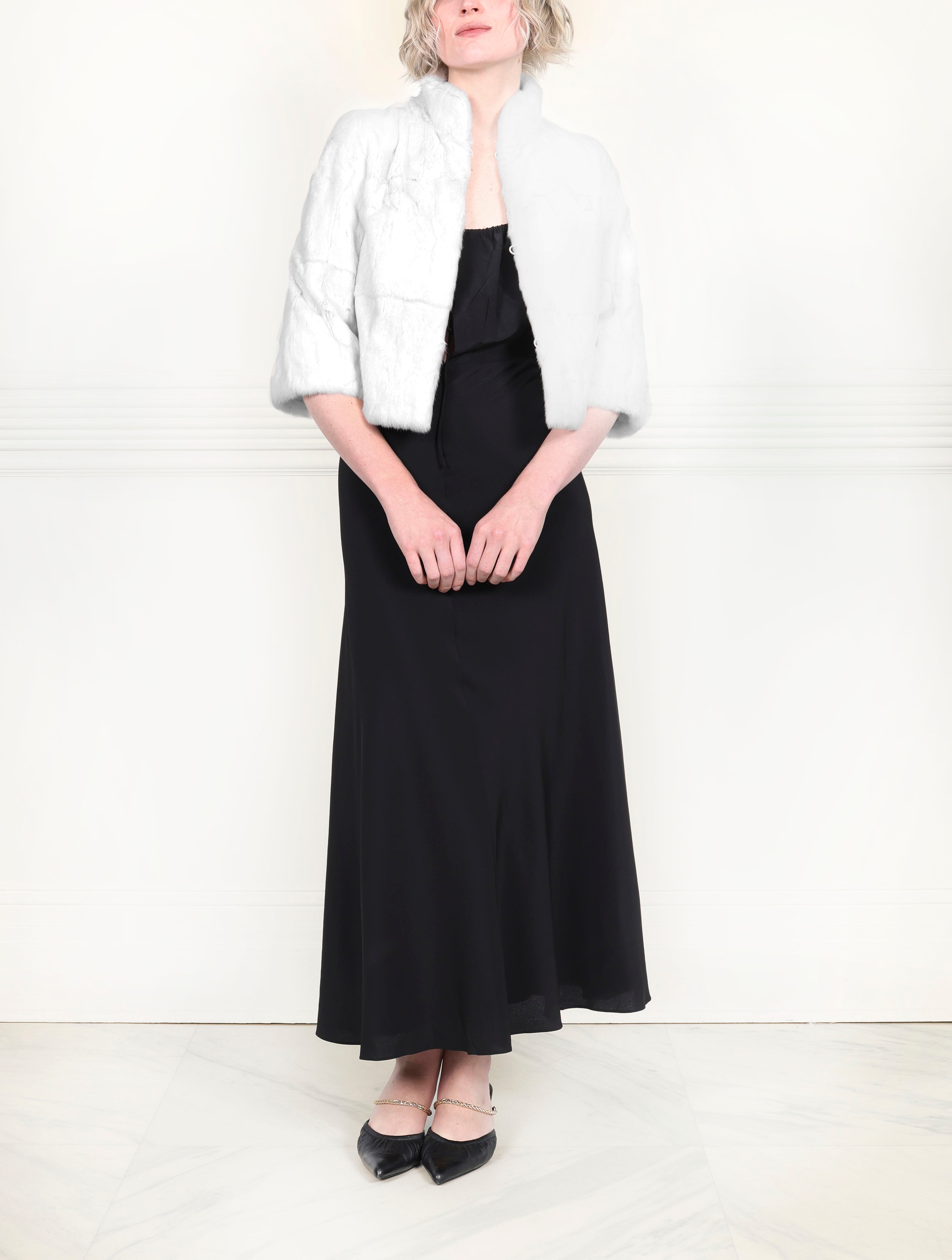 The Alora Jacket in White Ermine